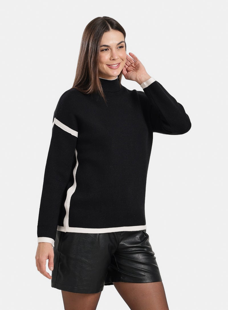 Clue Contrast-Trim Wool Pullover - Image 3
